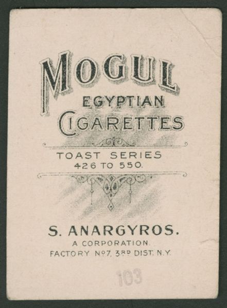 T112 Mogul Egyptian Cigarettes Toast Series 426 to 550